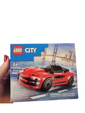 LEGO City Red Sports Car Toy - Building Toy 60448